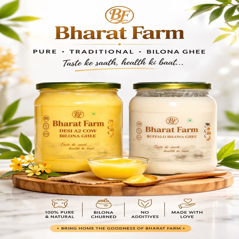Bharat Farm A2 Cow & Buffalo Bilona Ghee Combo